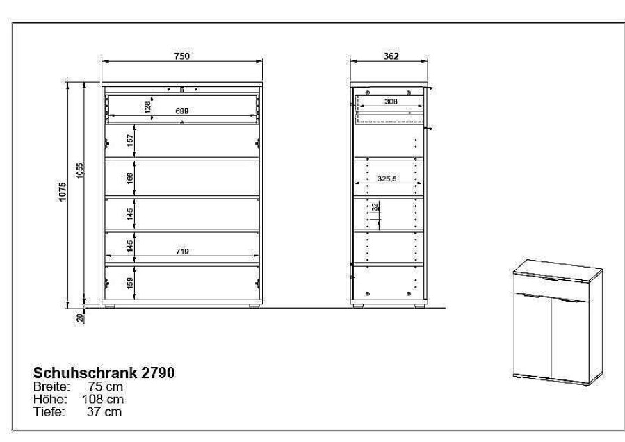 GERMANIA Schuhschrank Fremont | Schuhschranke Und -Regale