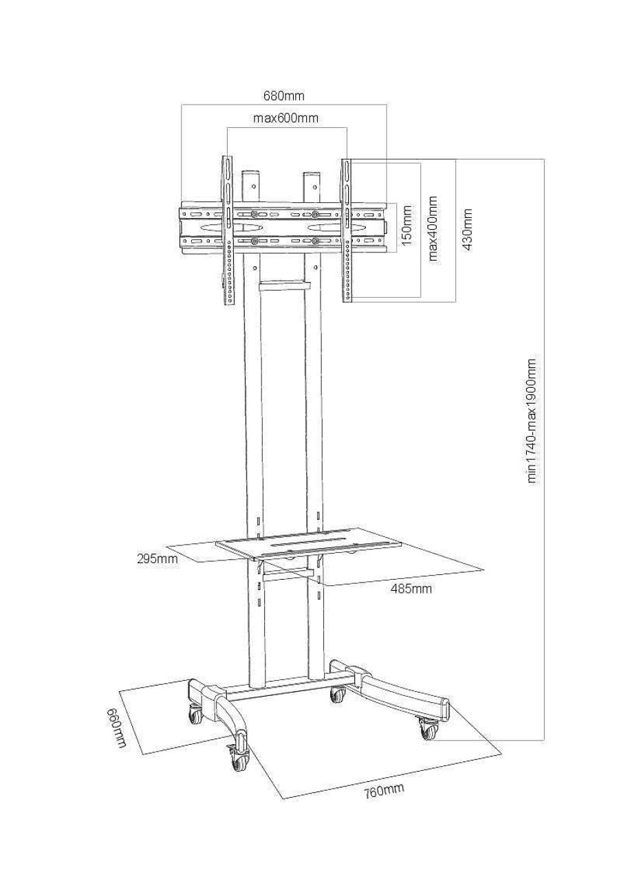 VCM Standfus B-Ms Ms B-Ms | Tv - & Mediamobel