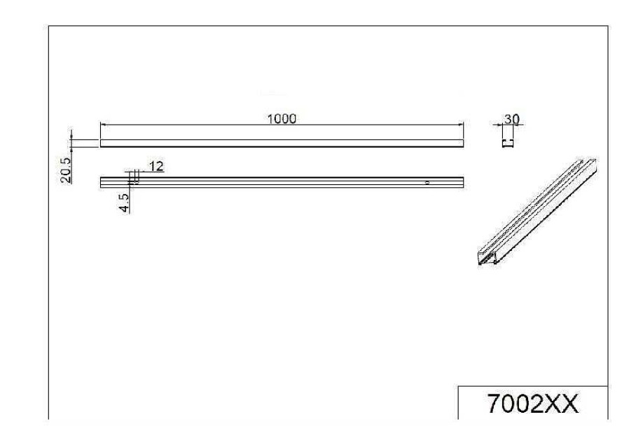 TRIO-Leuchten Schiene 100Cm Duoline | Zubehor