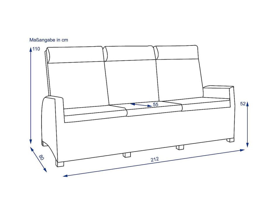 SANSIBAR Gartensofa Sansibar 3-Sitzer Wyk | Gartenserien