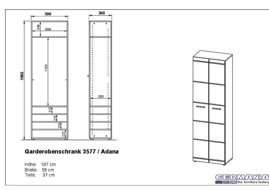 GERMANIA Garderobenschrank Greifswald | Dielen- Und Garderobenschranke