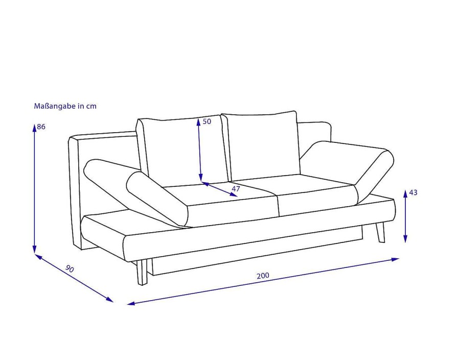 Elastoform Schlafsofa Elastoform Reiko | Schlafsofas