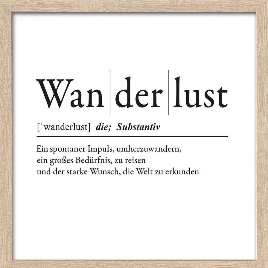 PRO ART Gerahmtes Bild Wanderlust | Holzbilder