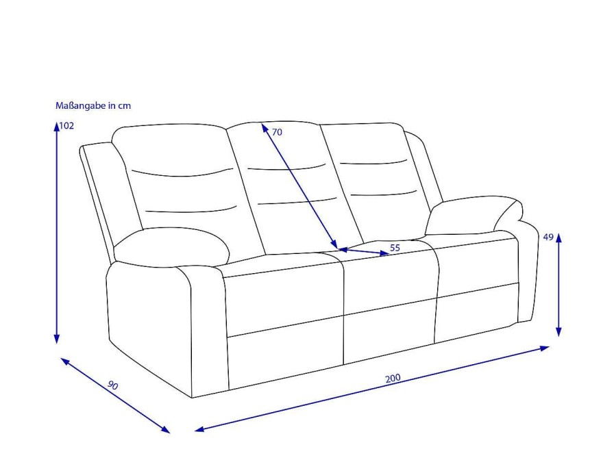 HARPER Sofa 3 Sitzer Harper Huambo | Einzelsofas