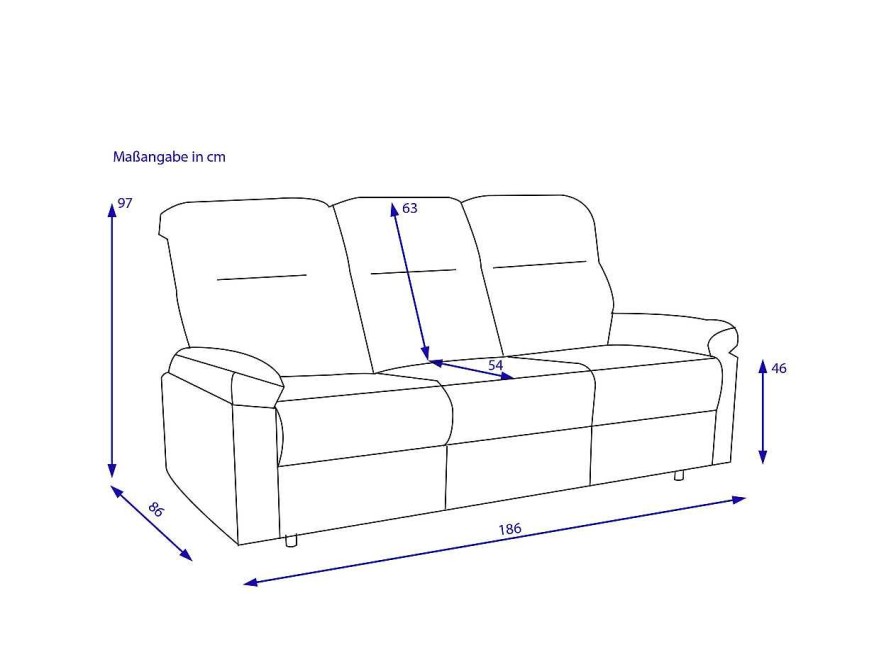 Sonstige Sofa 3 Sitzer Fm-3255-3 | Einzelsofas