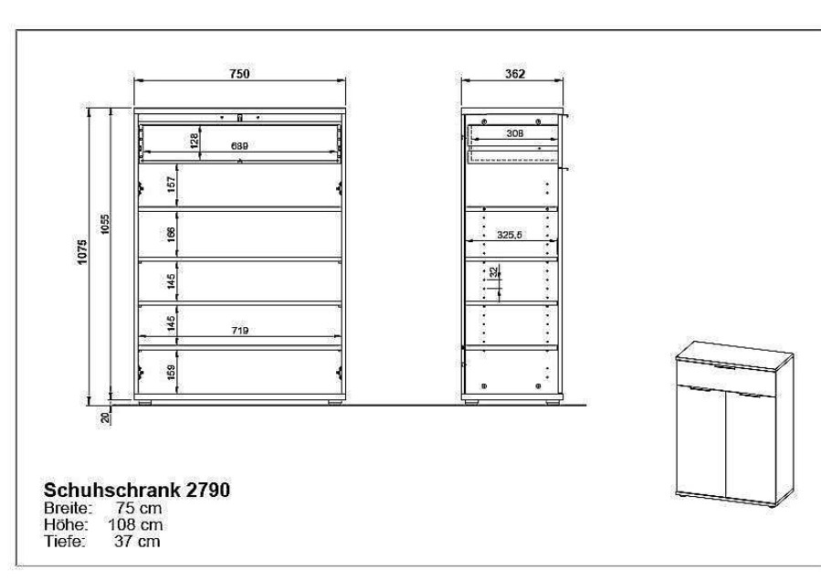 GERMANIA Schuhschrank Fremont | Schuhschranke